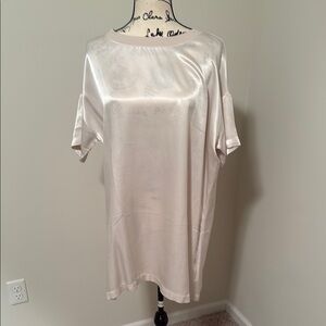 Elegant Cream Satin Dress